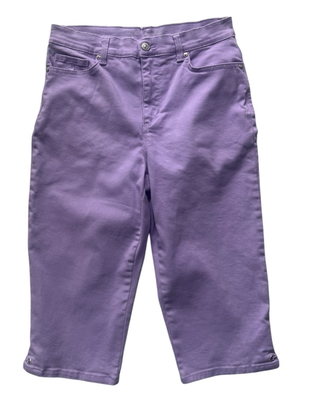 Gloria Vanderbilt Amanda Lavender Slim Effect High Rise Stretch Capri Jeans 6